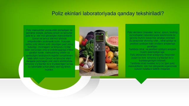 Poliz ekinlari laboratoriyada qanday tekshiriladi?